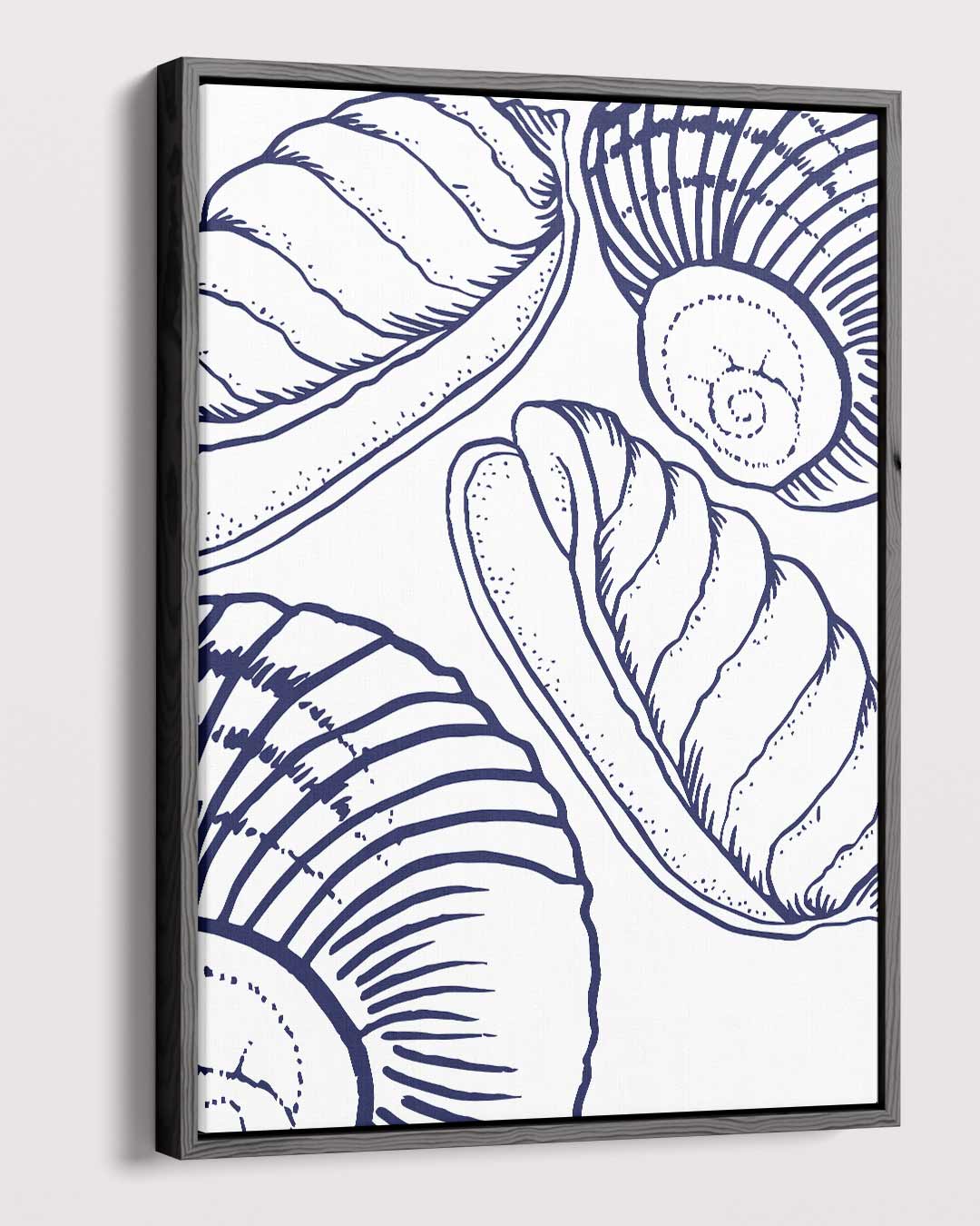 Elegante Schelpen Illustratie Kunstwerk-canvas-dibond-plexiglas-wanddecoratie-WallArtistic