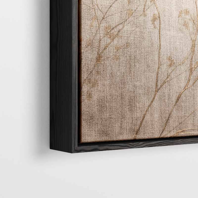 Gouden Takken in Mist Kunstwerk-canvas-dibond-plexiglas-wanddecoratie-WallArtistic