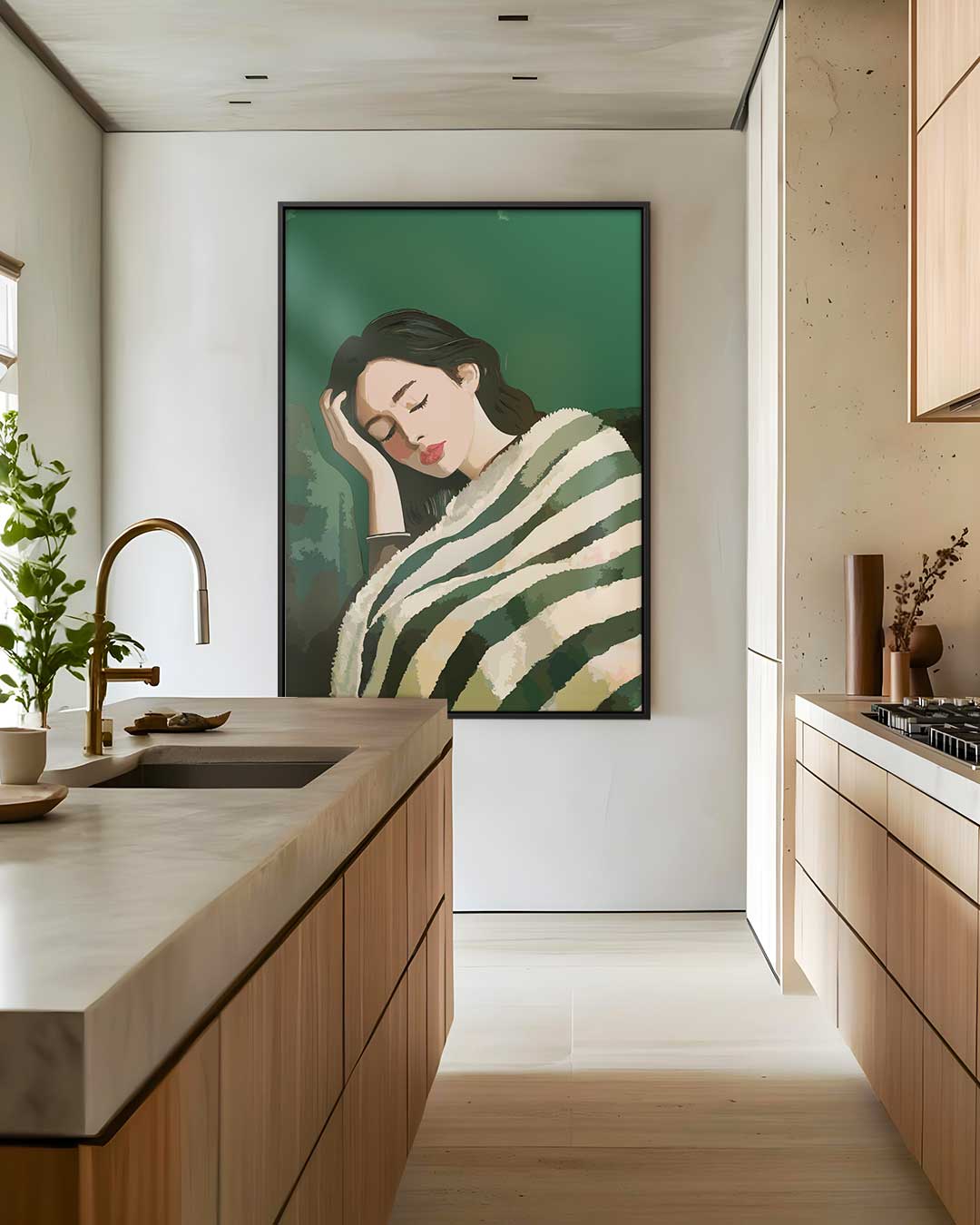 Slaapende Schoonheid Kunstwerk-canvas-dibond-plexiglas-wanddecoratie-WallArtistic