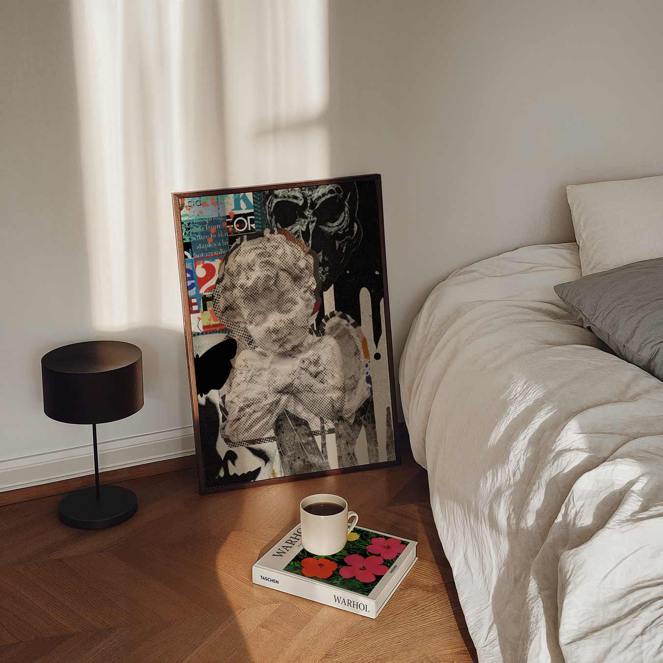 Engelachtige Collage met Contrast en Symboliek Posters-WallArtistic