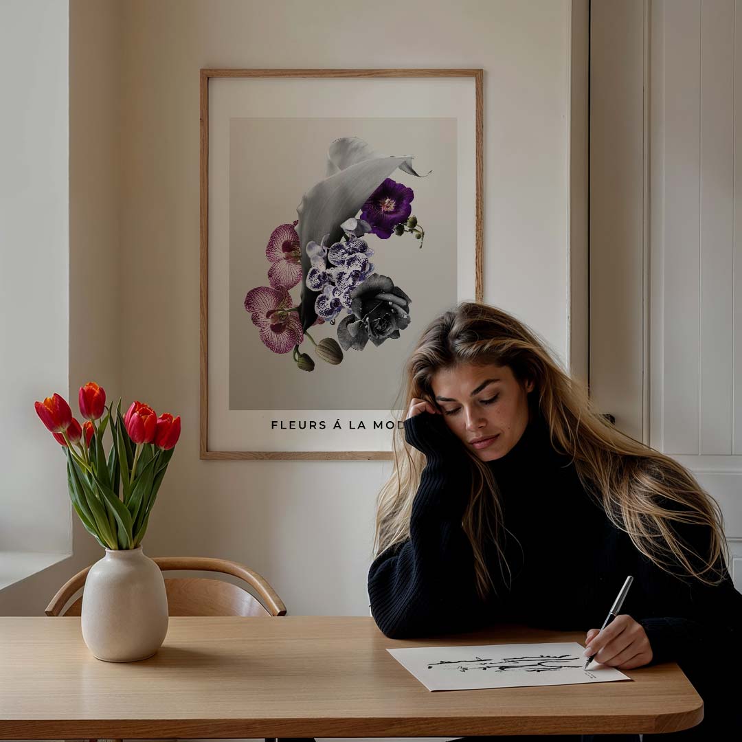 Bloemrijke Elegantie Poster-WallArtistic