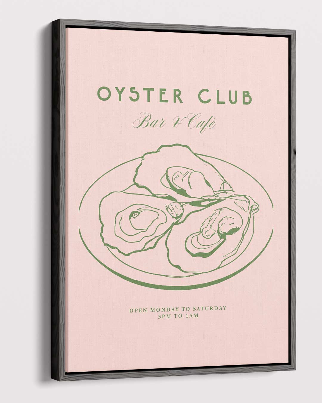 Oyster Club Illustratie Kunstwerk-canvas-dibond-plexiglas-wanddecoratie-WallArtistic