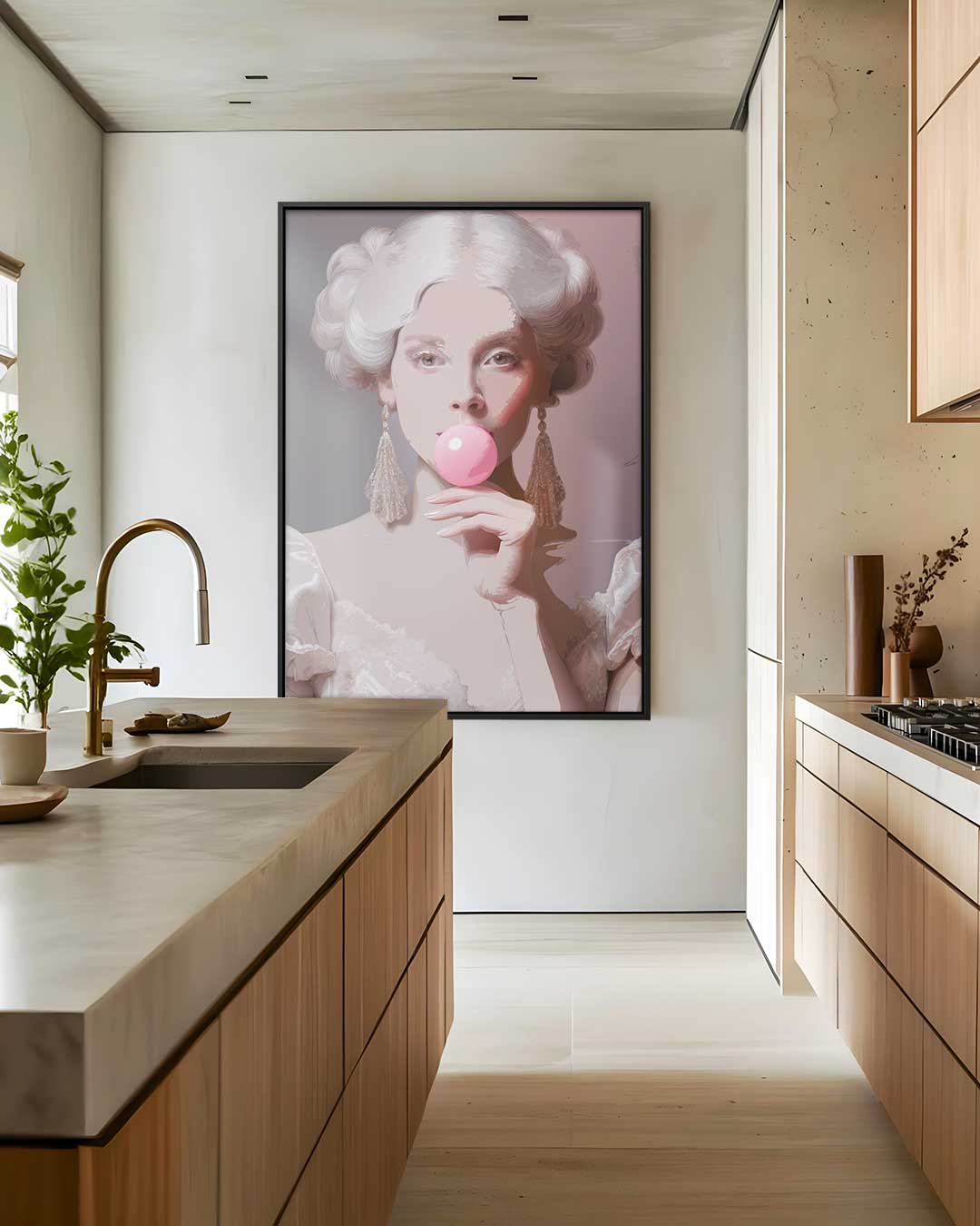Moderne Marie Antoinette Kunstwerk-canvas-dibond-plexiglas-wanddecoratie-WallArtistic