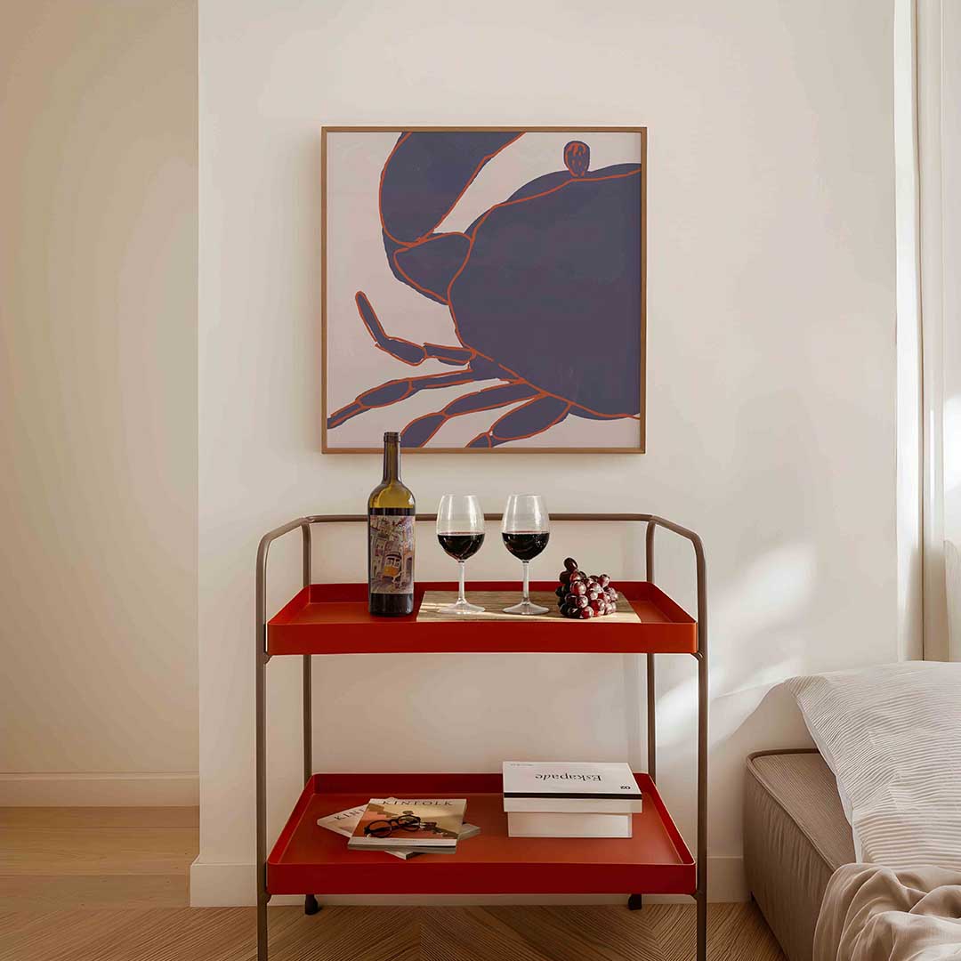 Krab silhouet Poster