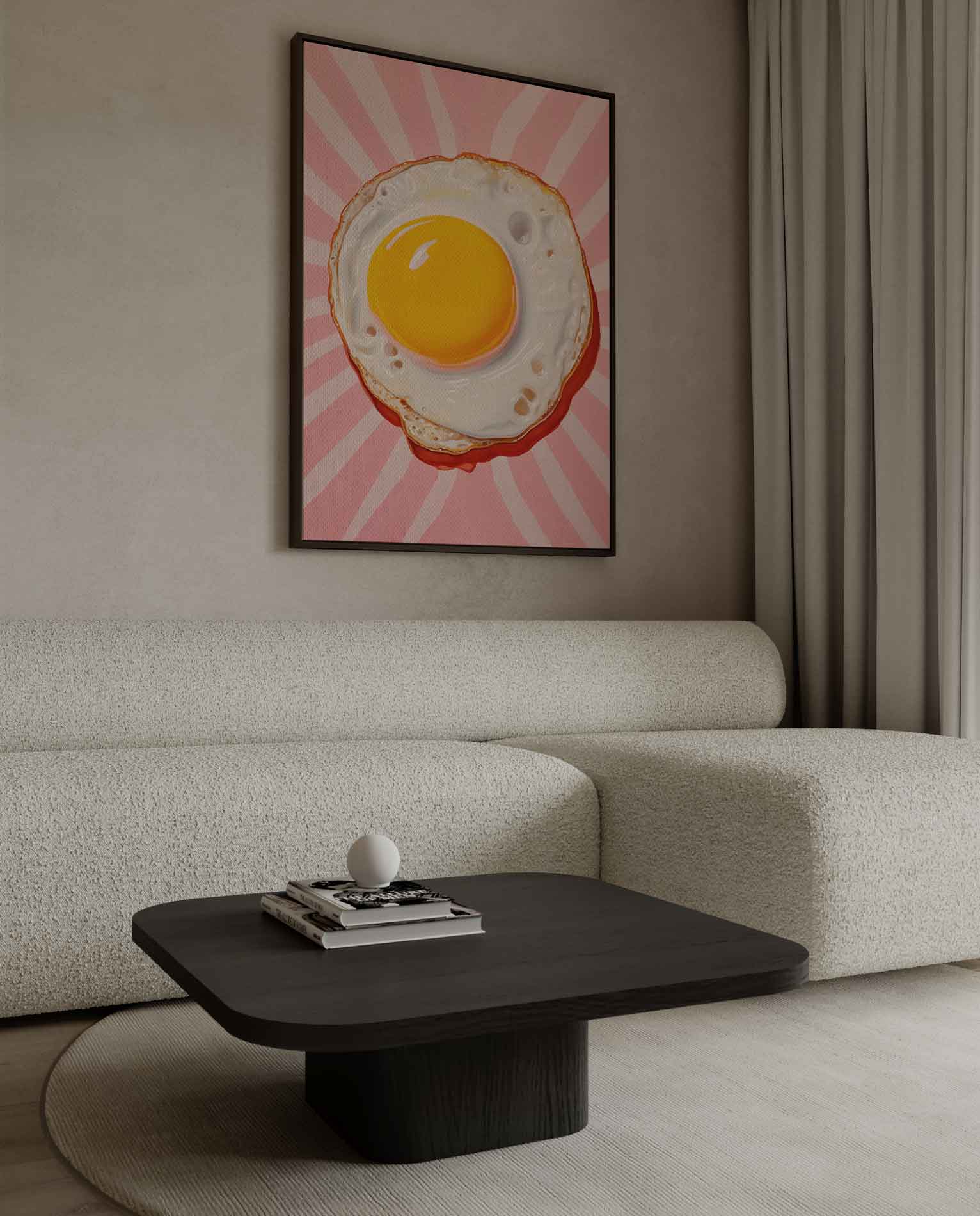 Stralende Spiegelei Boost Kunstwerk-canvas-dibond-plexiglas-wanddecoratie-WallArtistic