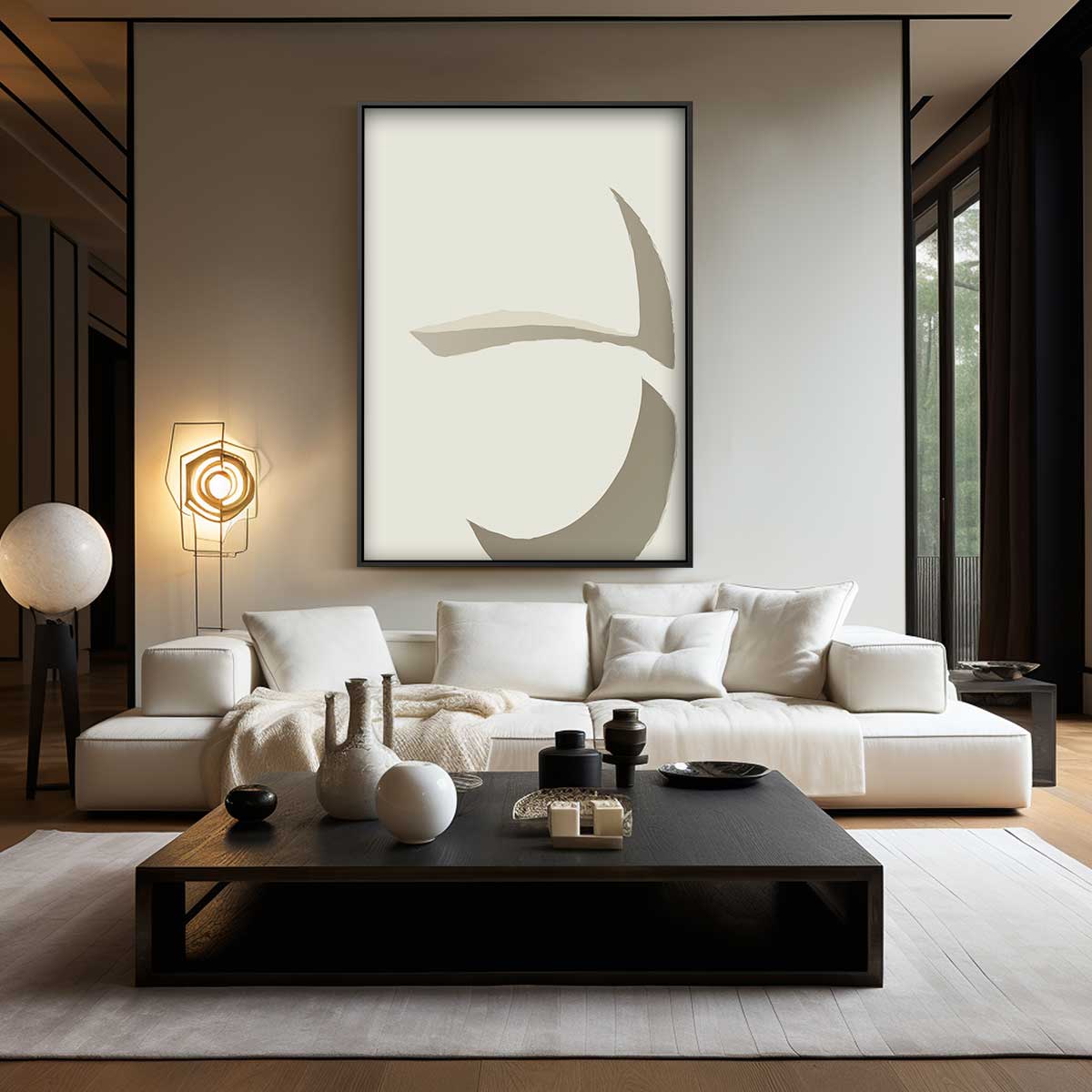 Subtiele Abstractie Kunstwerk-canvas-dibond-plexiglas-wanddecoratie-WallArtistic