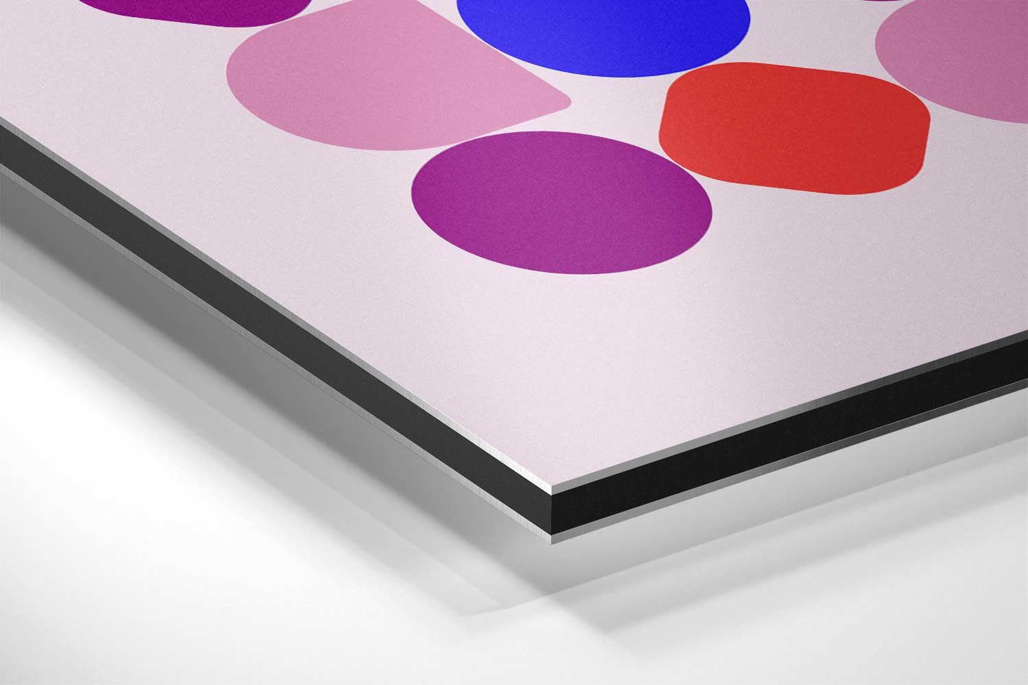 Kleurrijke Geometrische Compositie Kunstwerk-canvas-dibond-plexiglas-wanddecoratie-WallArtistic