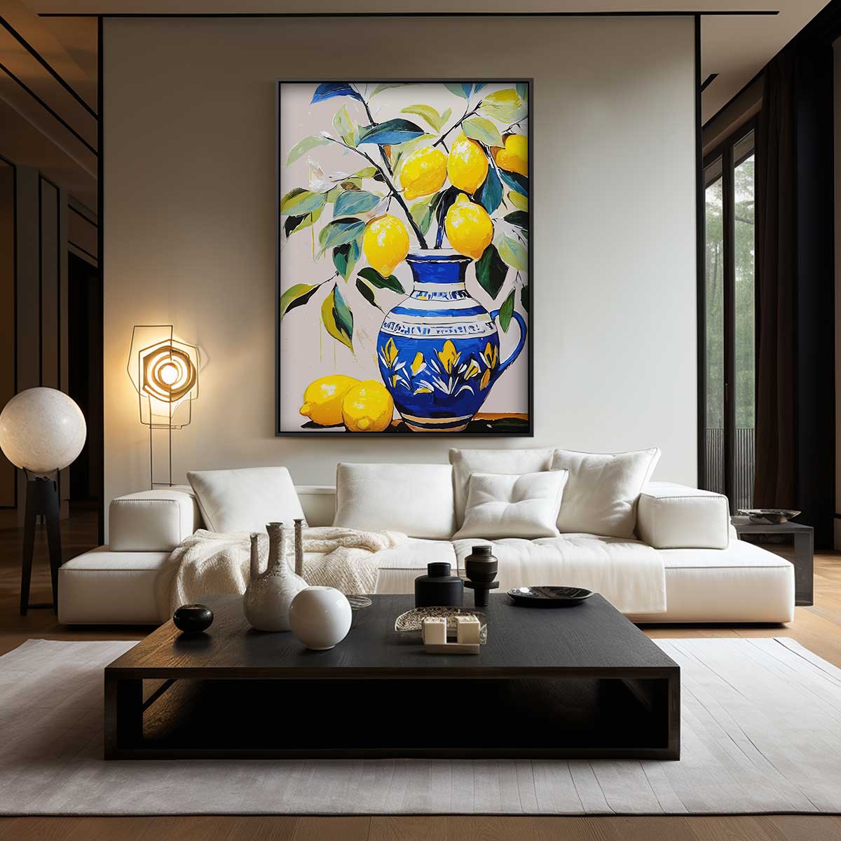 Frisse Citroen Schilderij Kunstwerk-canvas-dibond-plexiglas-wanddecoratie-WallArtistic