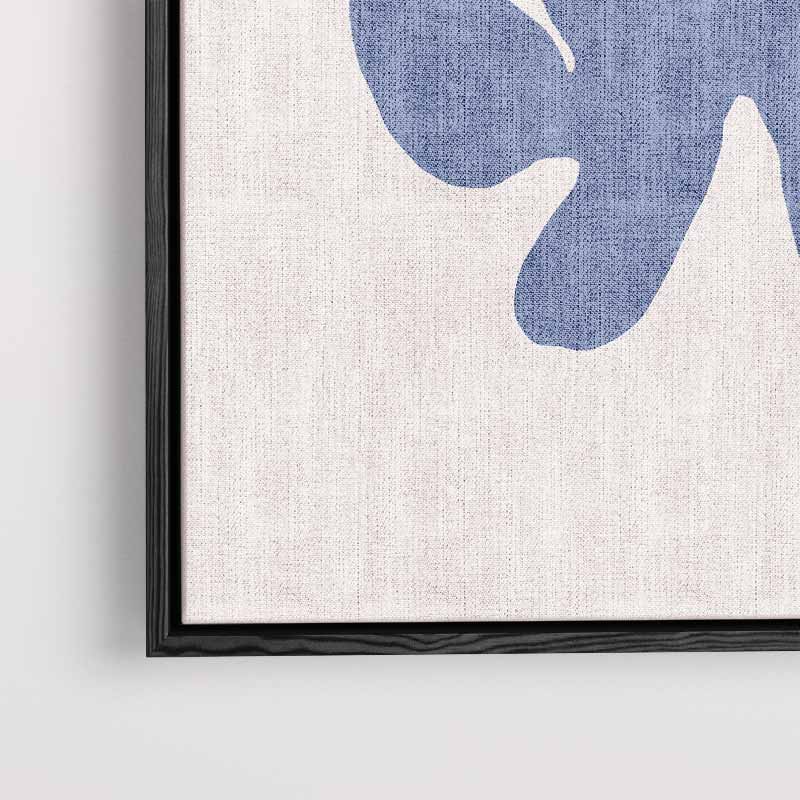 Abstracte Blauwe Vormenprint Kunstwerk-canvas-dibond-plexiglas-wanddecoratie-WallArtistic