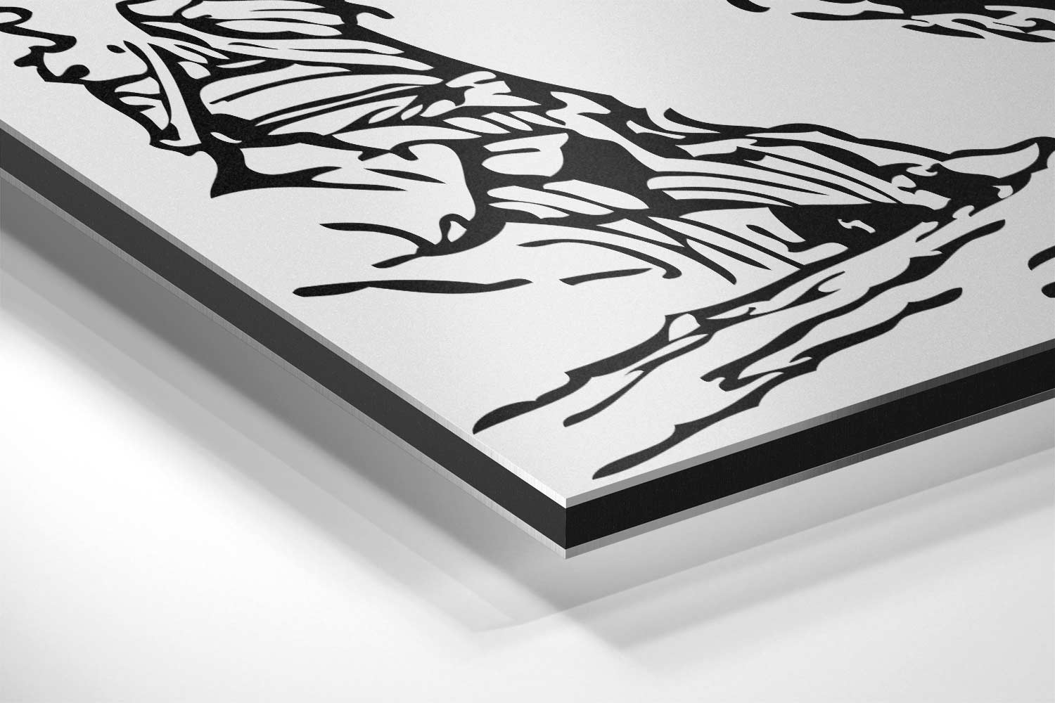 Zwart-wit Natuurlandschap Kunstwerk-canvas-dibond-plexiglas-wanddecoratie-WallArtistic