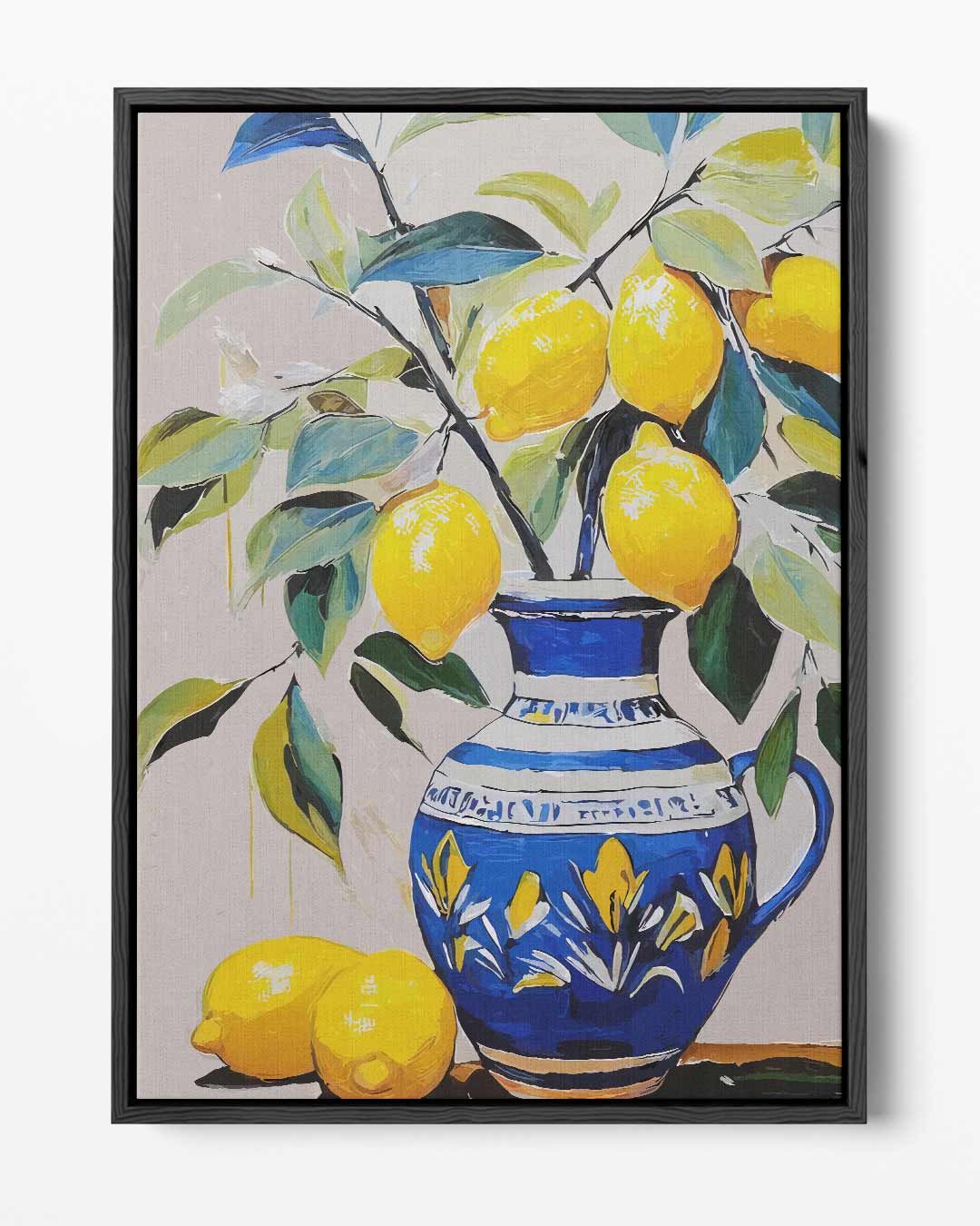 Frisse Citroen Schilderij Kunstwerk-canvas-dibond-plexiglas-wanddecoratie-WallArtistic
