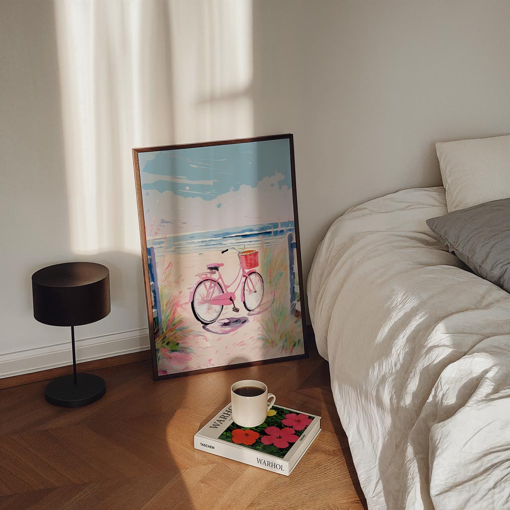 Zomerse Strandfiets Poster