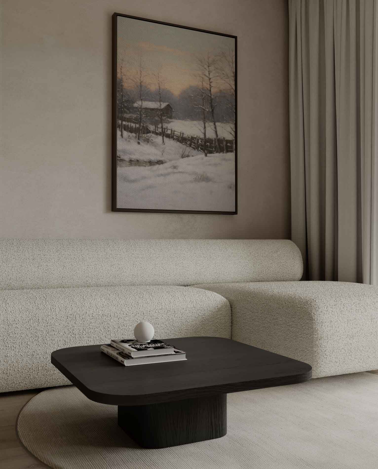 Winterlandschap bij Zonsopgang Kunstwerk-canvas-dibond-plexiglas-wanddecoratie-WallArtistic