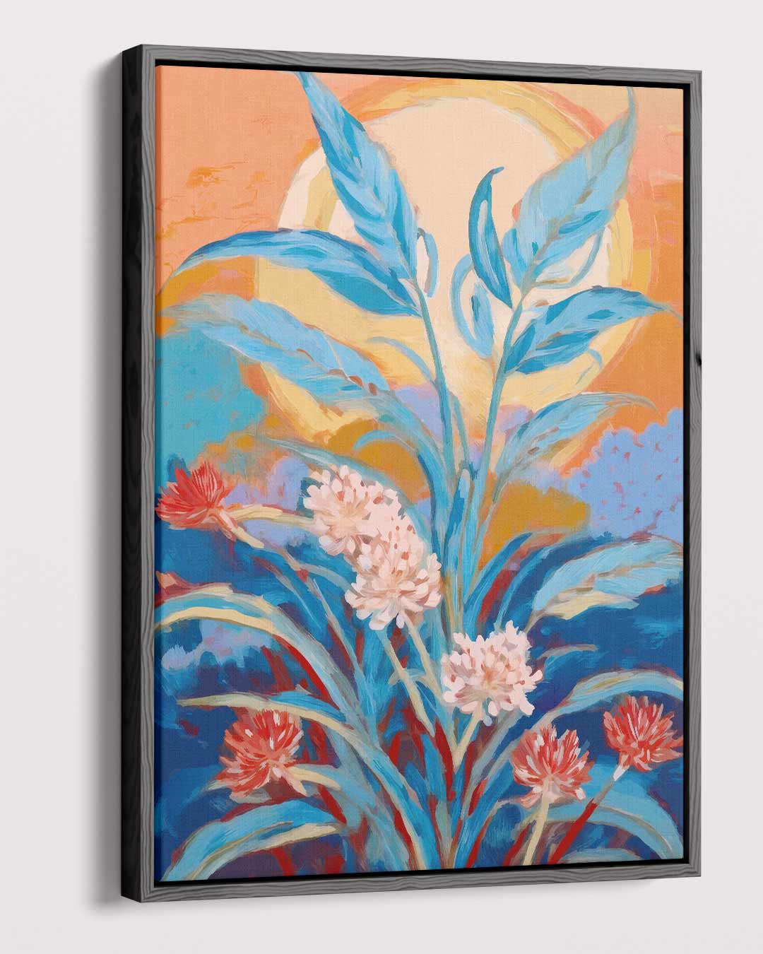 Zomerbloemen in de Wind Kunstwerk-canvas-dibond-plexiglas-wanddecoratie-WallArtistic