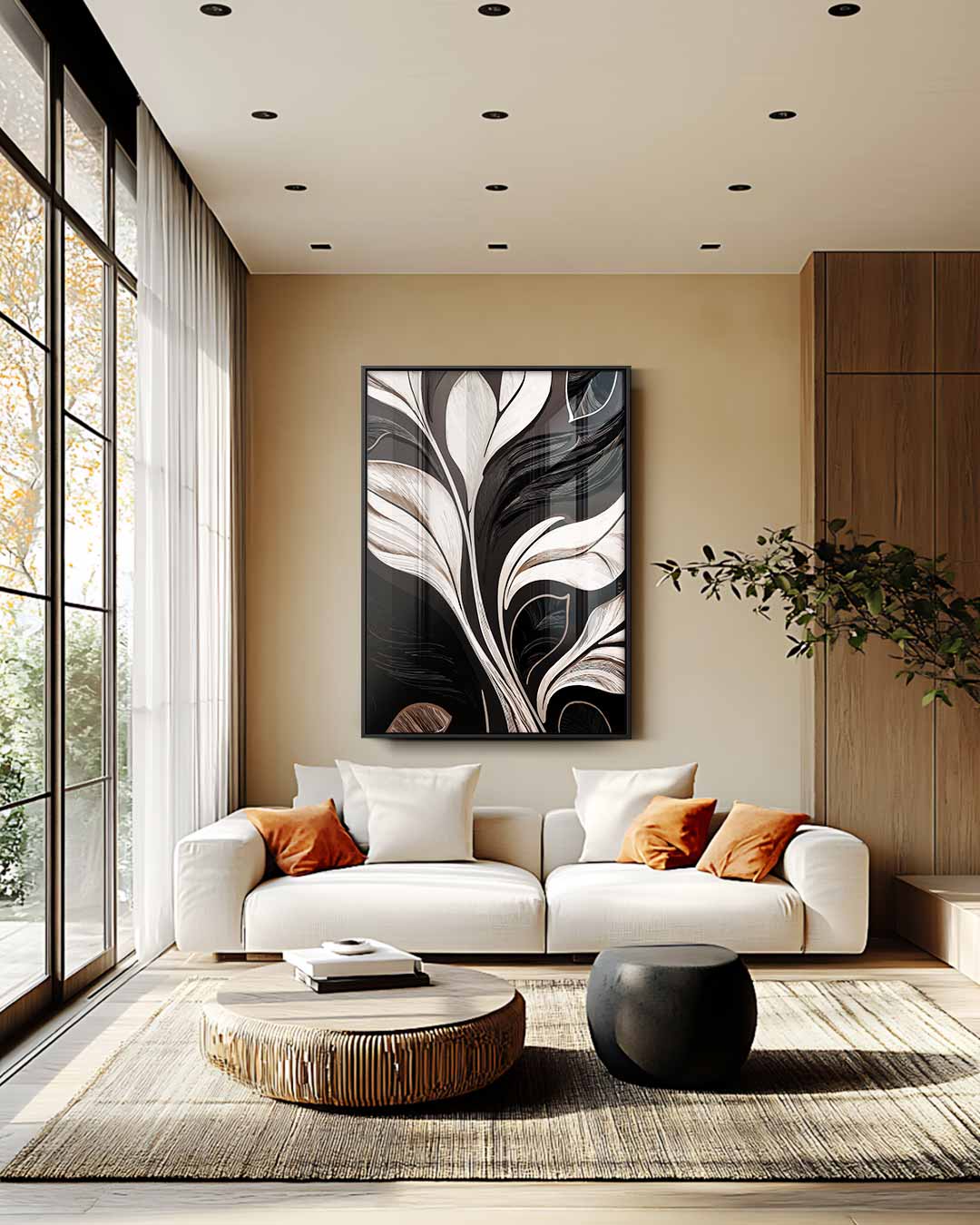 Elegant Botanisch Kunstwerk Kunstwerk-canvas-dibond-plexiglas-wanddecoratie-WallArtistic
