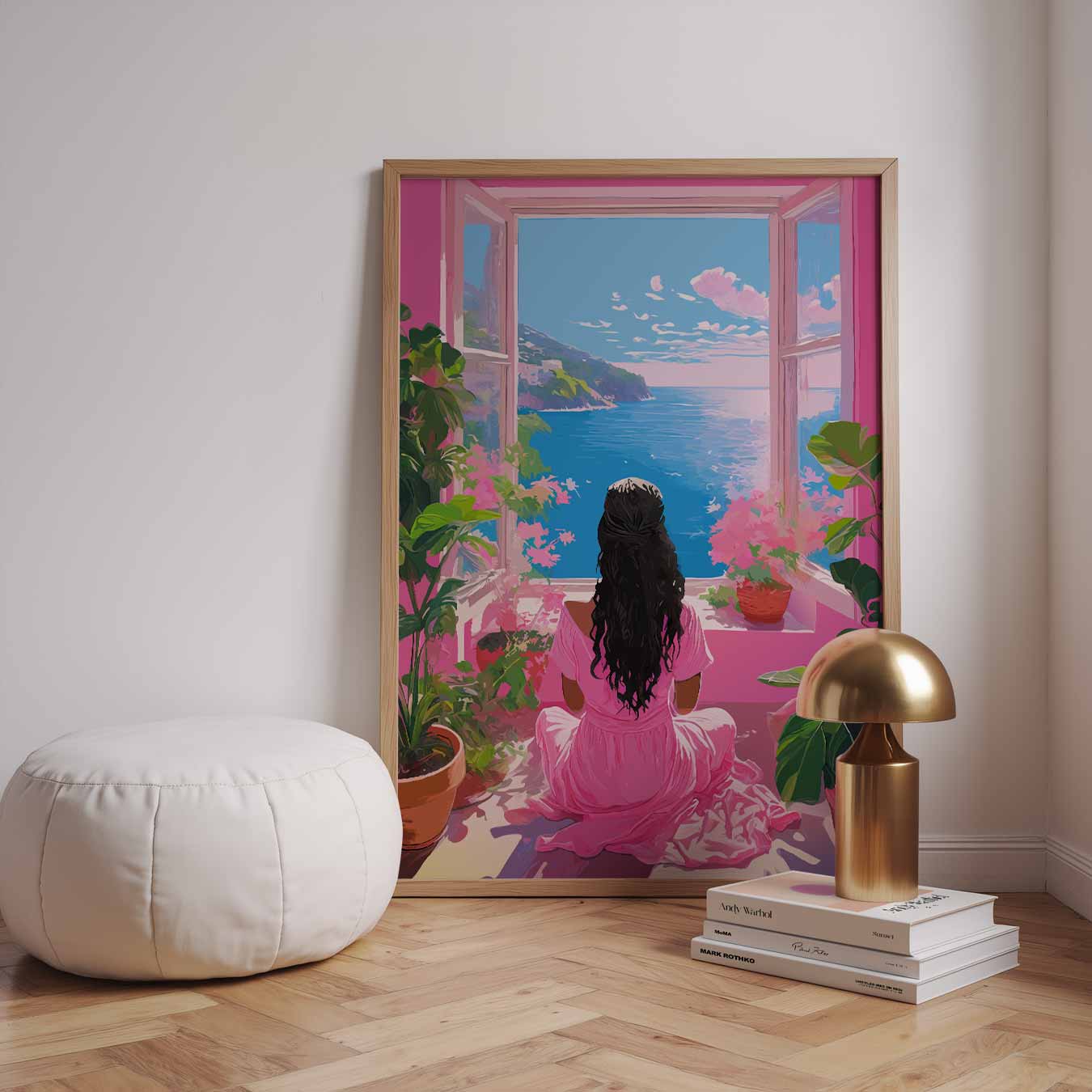 Dromerig Uitzicht aan Zee Poster