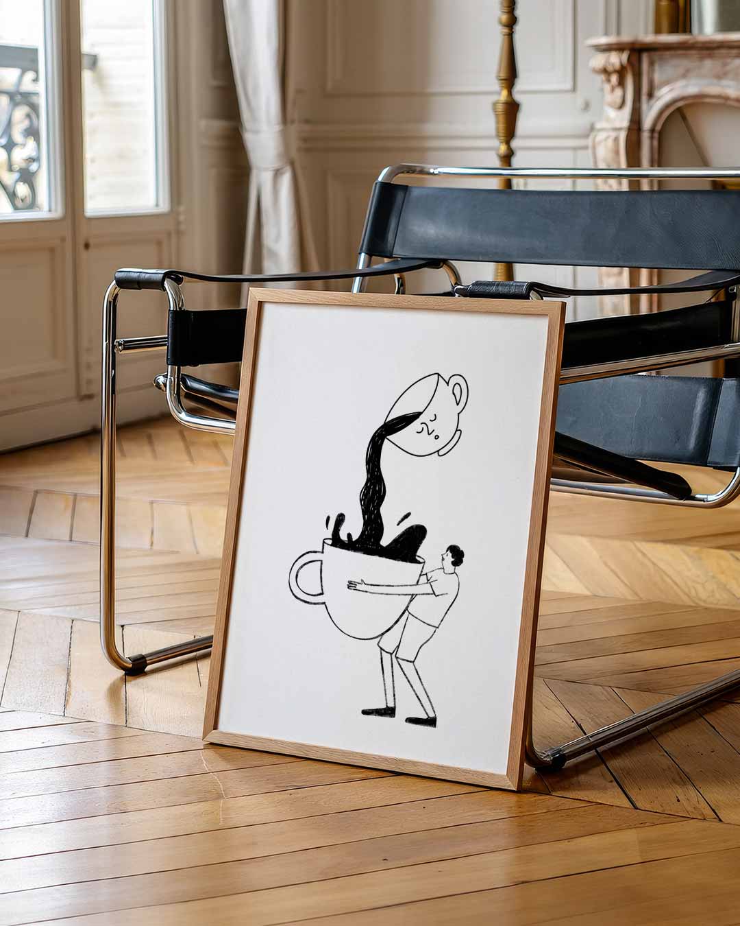 Koffieliefde Illustratie Poster