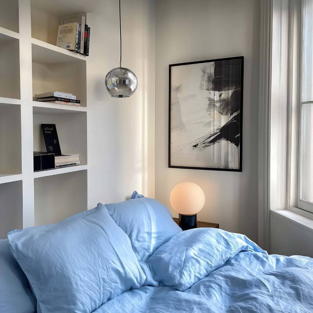 Abstracte zwart-wit balansposter-WallArtistic