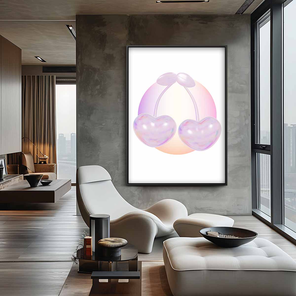 Glanzende Hartkersen Kunstwerk-canvas-dibond-plexiglas-wanddecoratie-WallArtistic