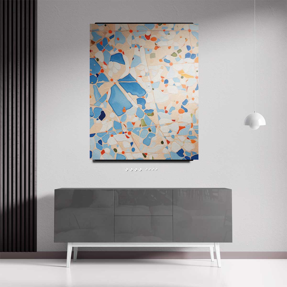 Vrolijk Abstract Patroon Kunstwerk-canvas-dibond-plexiglas-wanddecoratie-WallArtistic