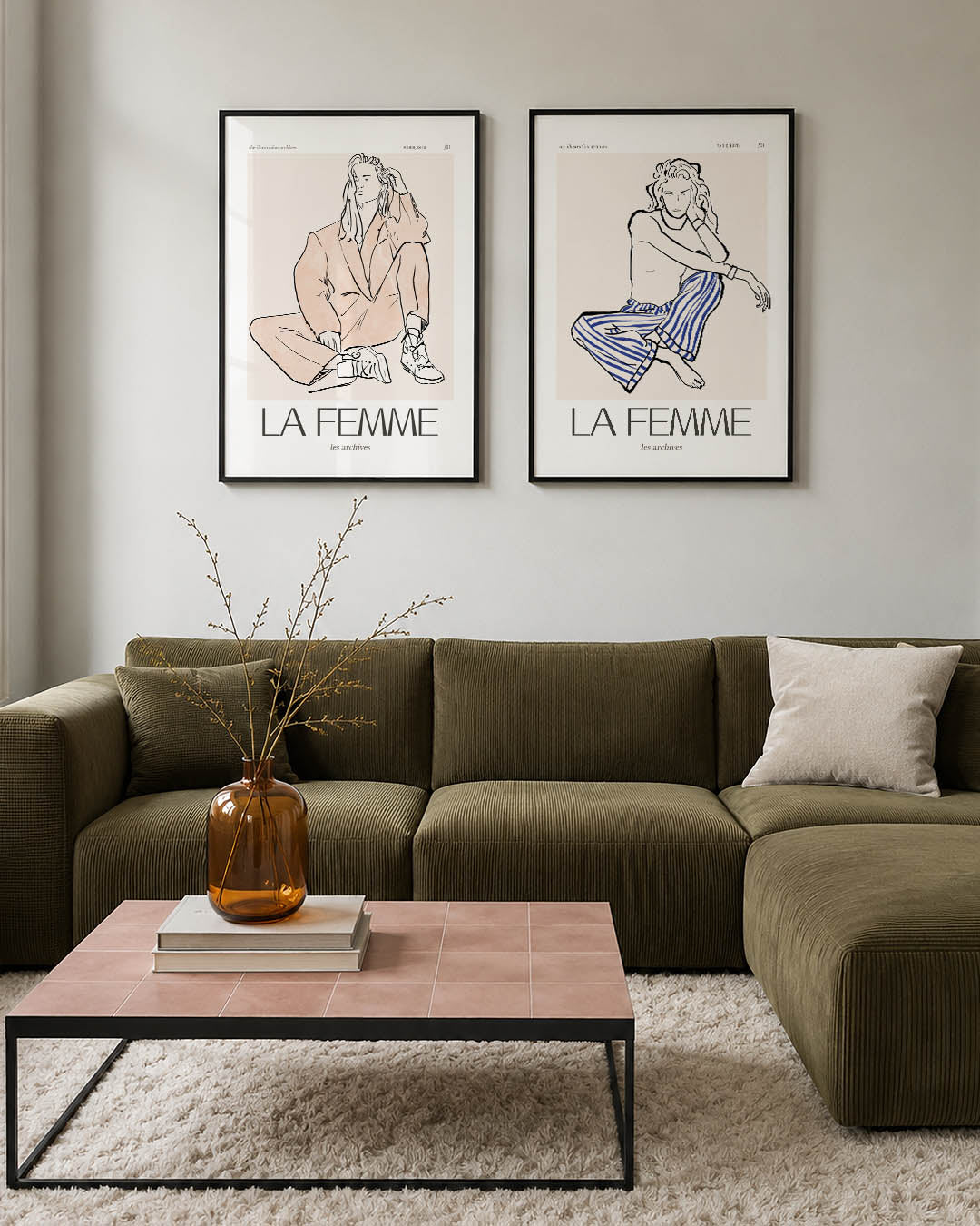 Lijn en pastel Posterset