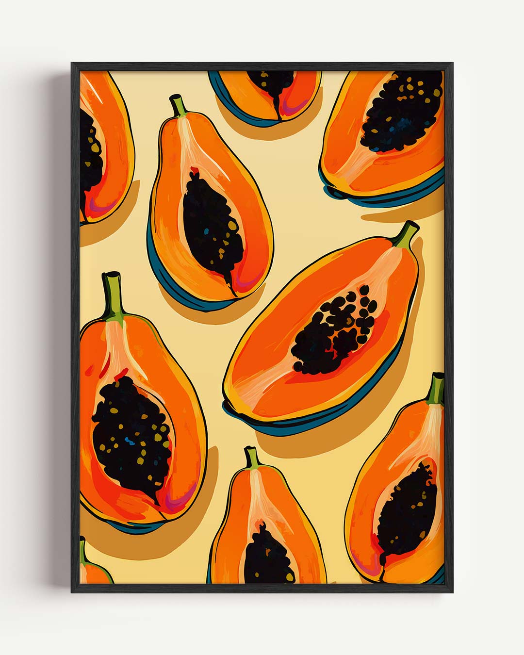 Tropische Papaja Paradijs Poster-WallArtistic