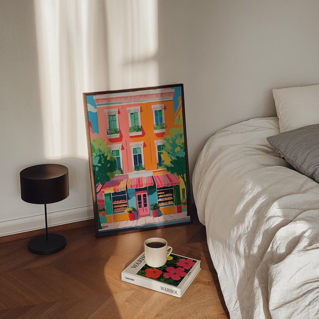 Kleurrijk Straatgezicht Poster-WallArtistic