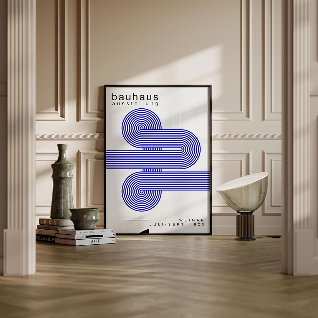 Lijnen en cirkelvormen Poster