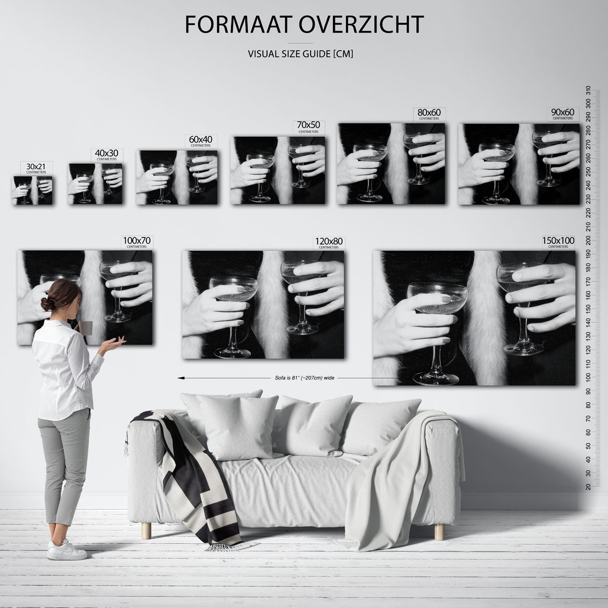 Handen met glazen Poster