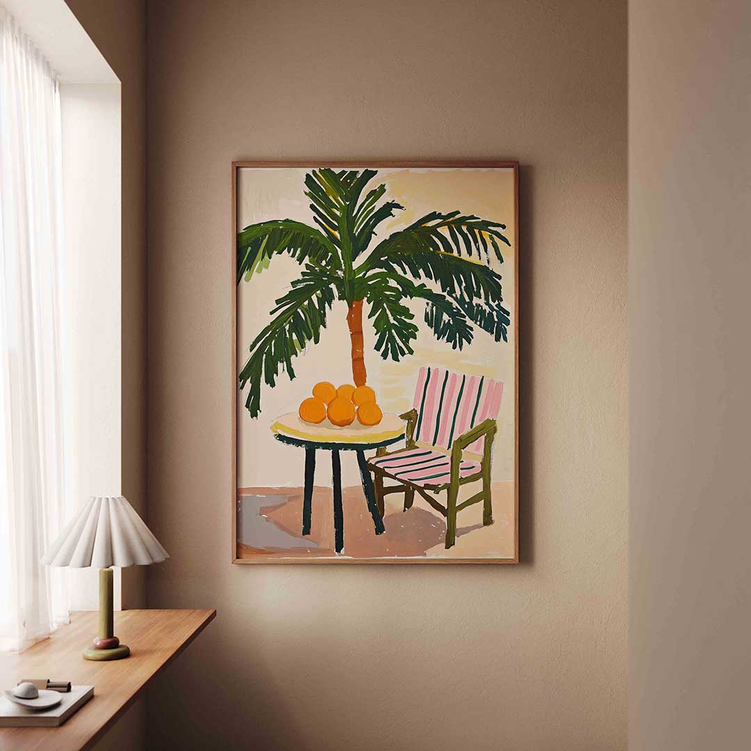 Palmbomen en sinaasappels Poster