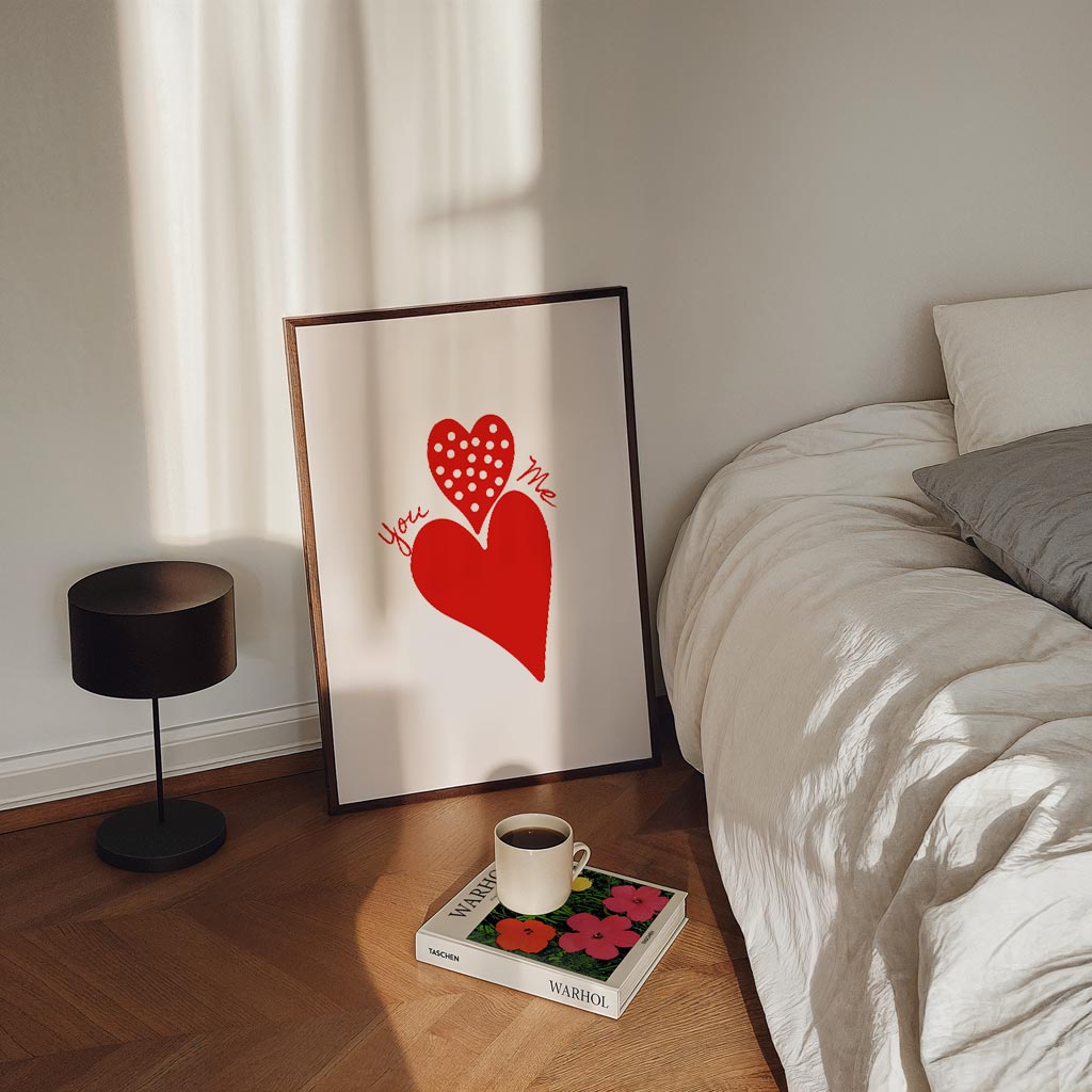 Liefdevolle Hartjes Poster