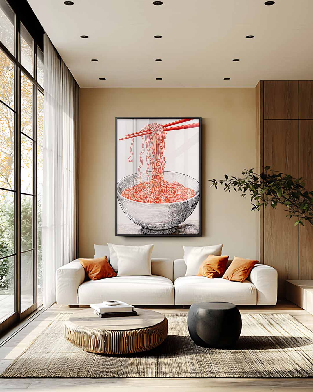 Noedels in Beweging Kunstwerk-canvas-dibond-plexiglas-wanddecoratie-WallArtistic