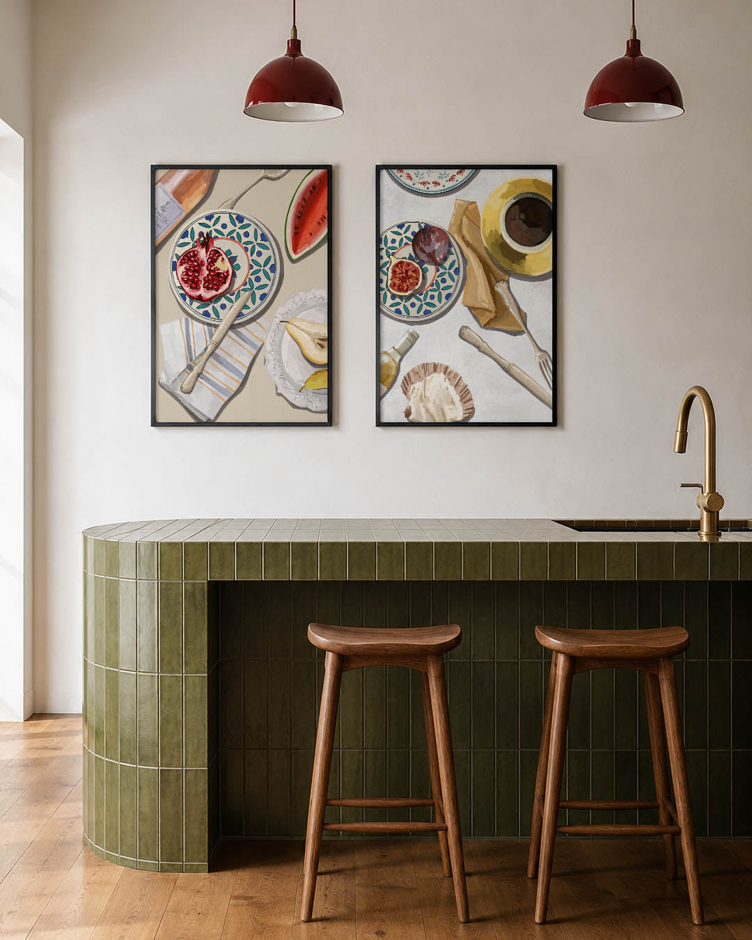 Fruit en patronen Posterset