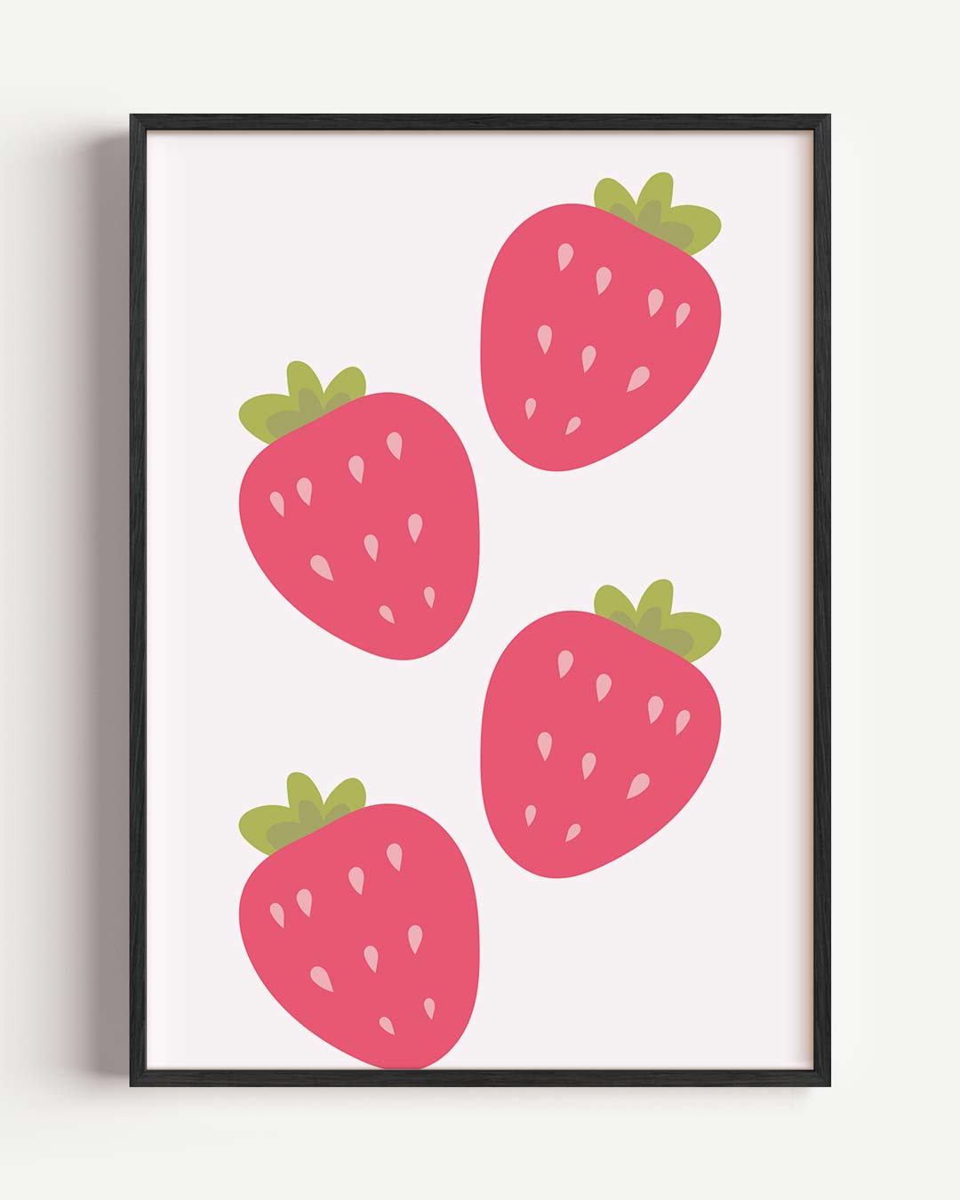 Vrolijke Aardbeienspeelsheid Poster-WallArtistic