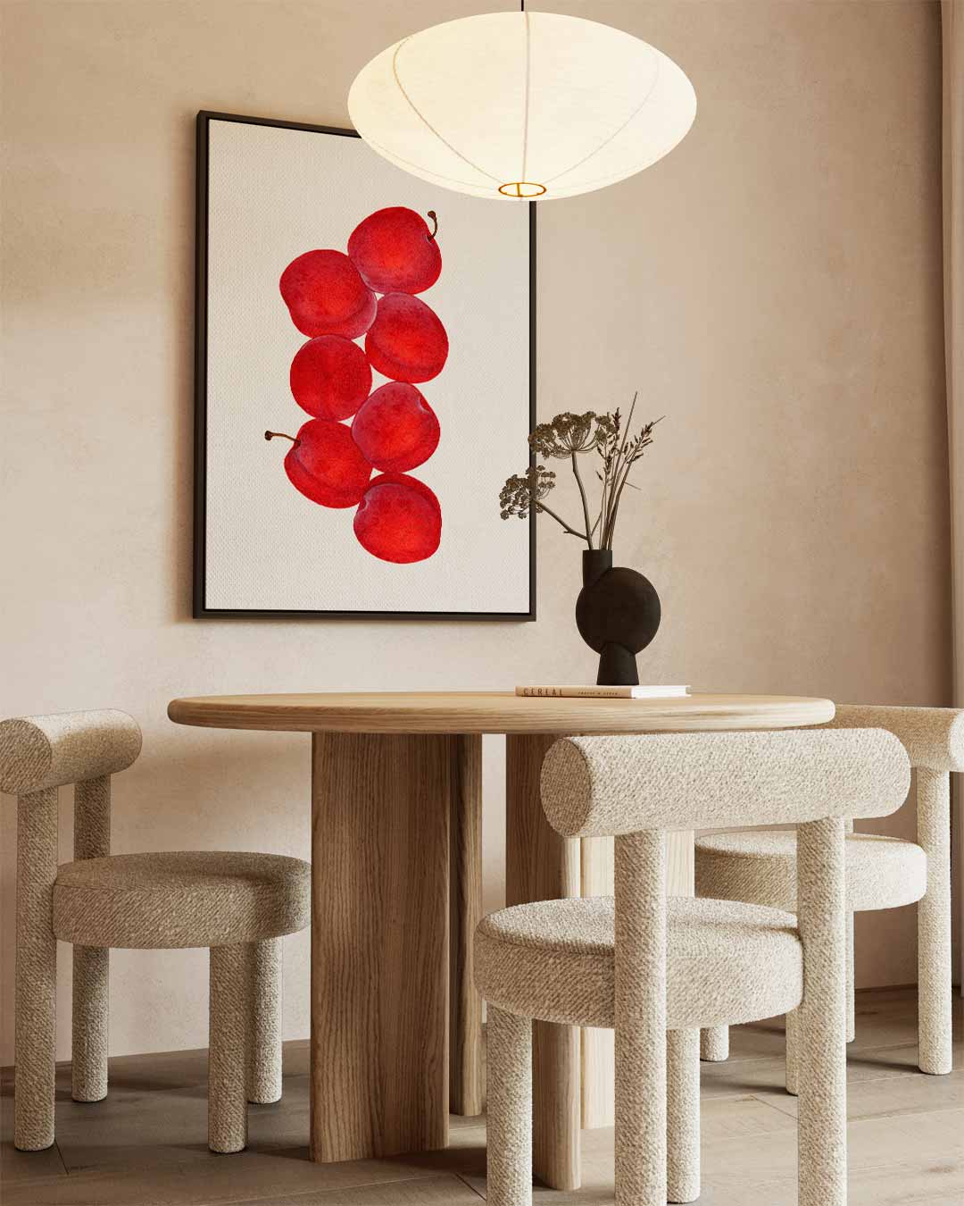 Vrolijke Rode Appels Kunstwerk-canvas-dibond-plexiglas-wanddecoratie-WallArtistic