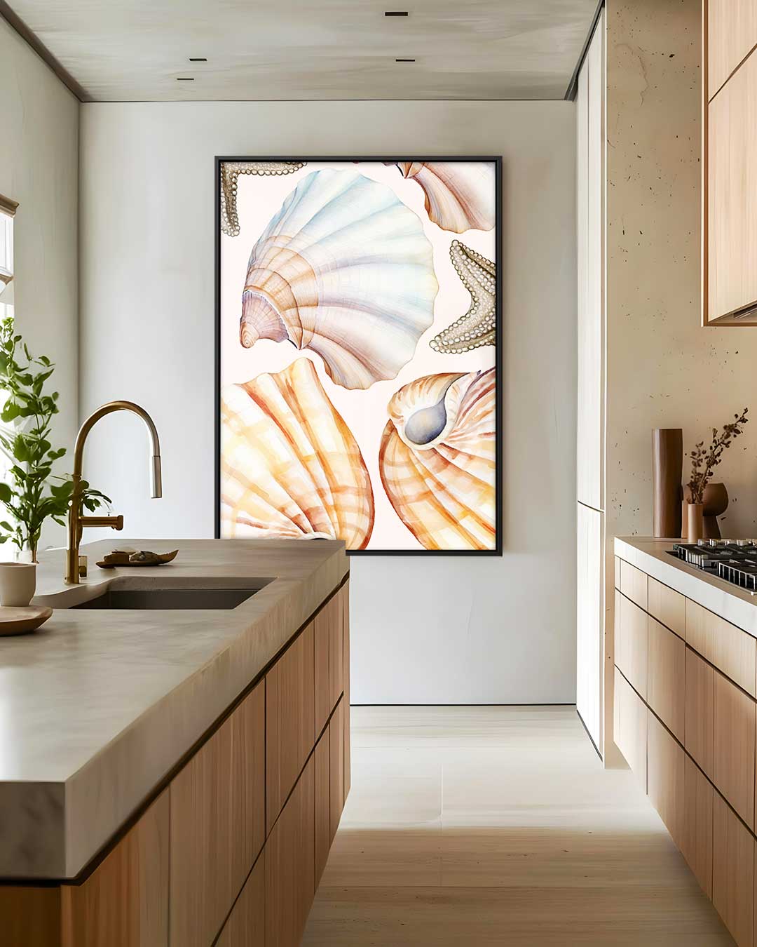 Zeeleven in Aquarel Kunstwerk-canvas-dibond-plexiglas-wanddecoratie-WallArtistic