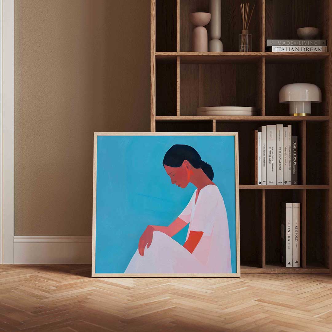 Vrouw in profiel Poster