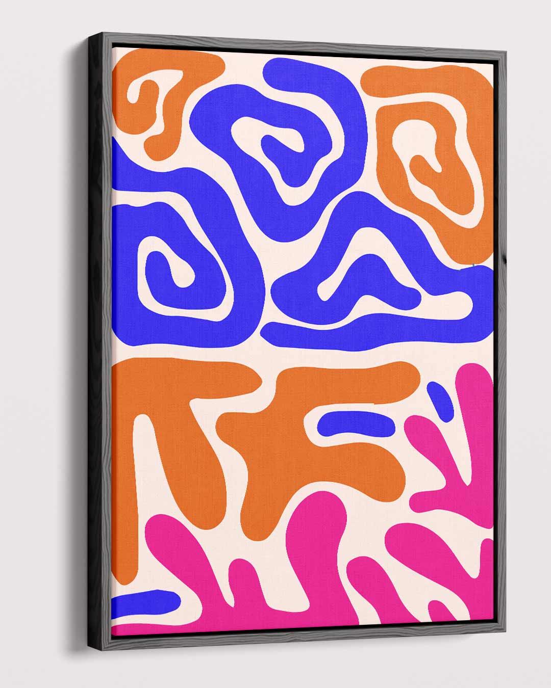 Kleurrijke Vormenexplosie Kunstwerk-canvas-dibond-plexiglas-wanddecoratie-WallArtistic