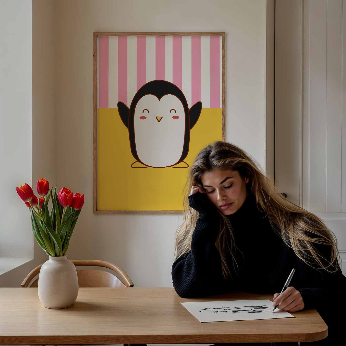 Schattige Pinguïn Poster