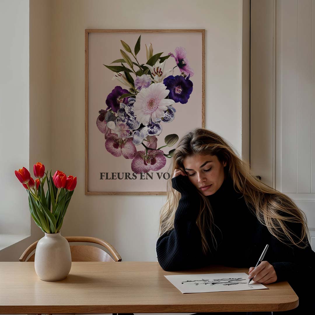 Bloemenpracht Fleurs en Vogue Poster-WallArtistic