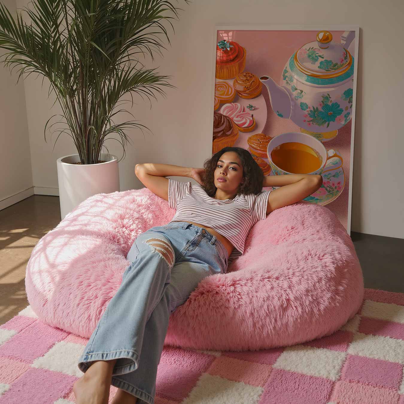 Pastelkleurige High Tea Poster-WallArtistic