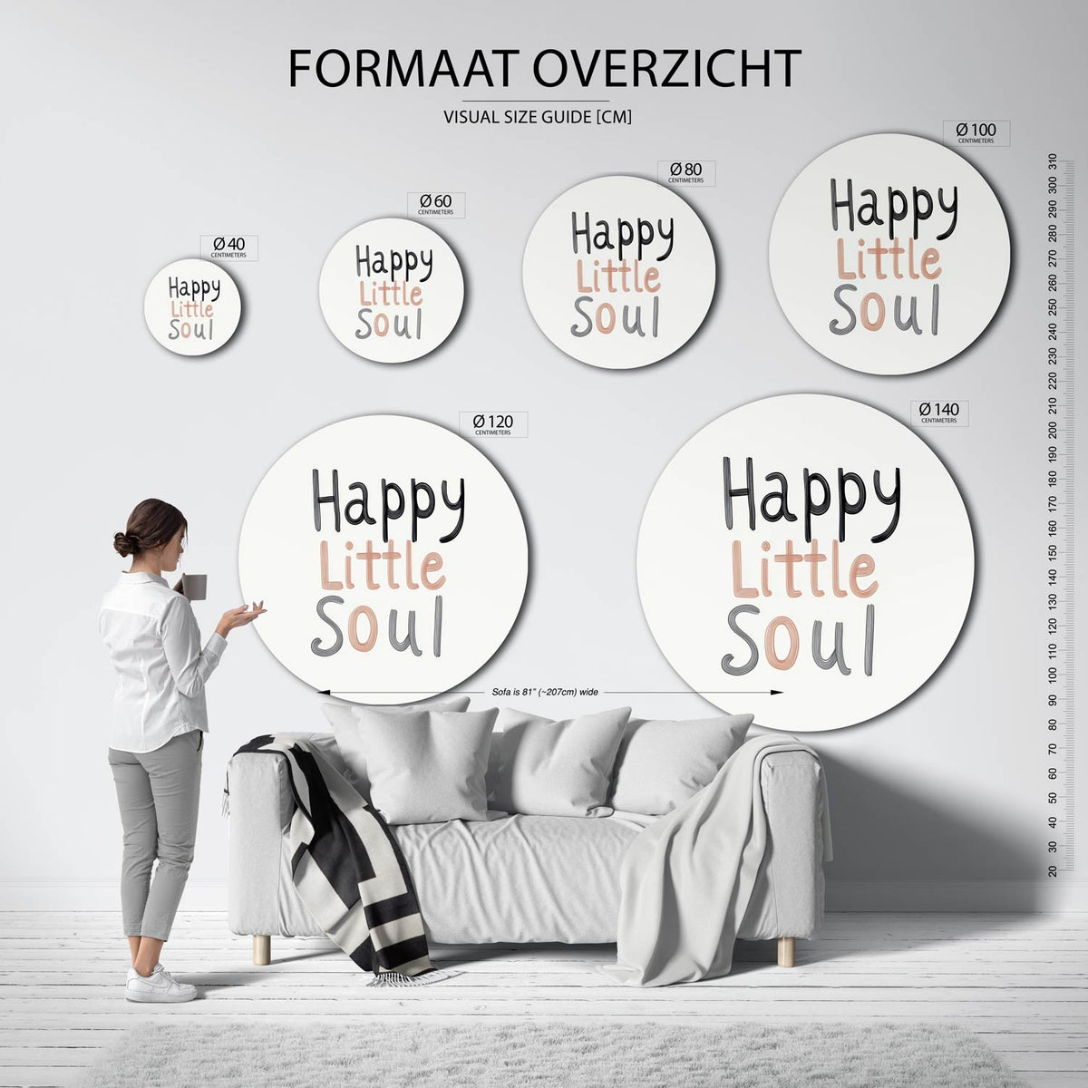 Happy little soul Muurcirkel