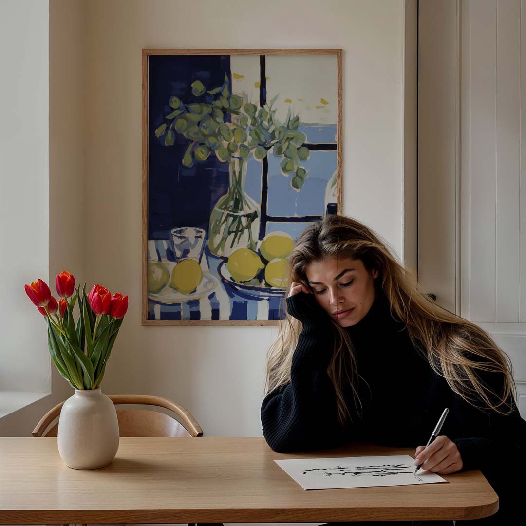 Zomers Stilleven met Citroenen Poster-WallArtistic