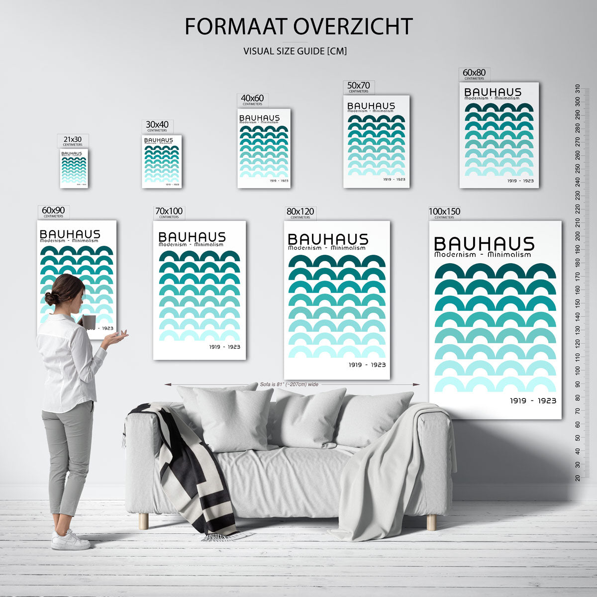 Halfronde ritmes Poster