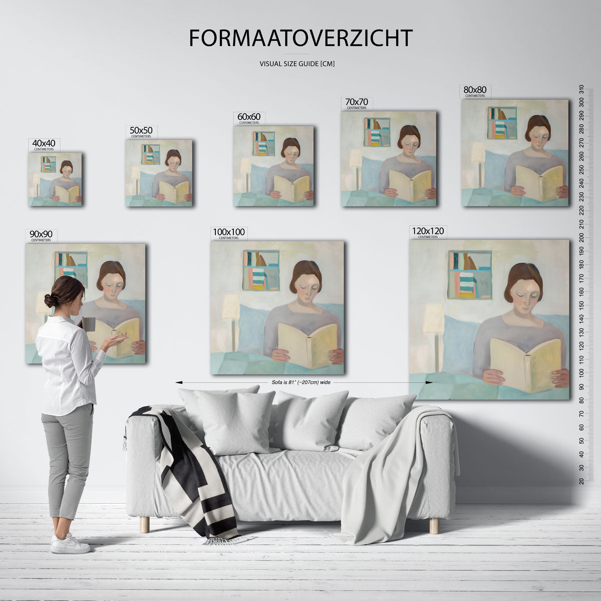 Lezende vrouw Poster