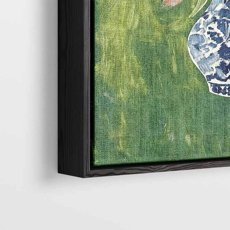 Bloemenpracht in Blauwe Vaas Kunstwerk-canvas-dibond-plexiglas-wanddecoratie-WallArtistic