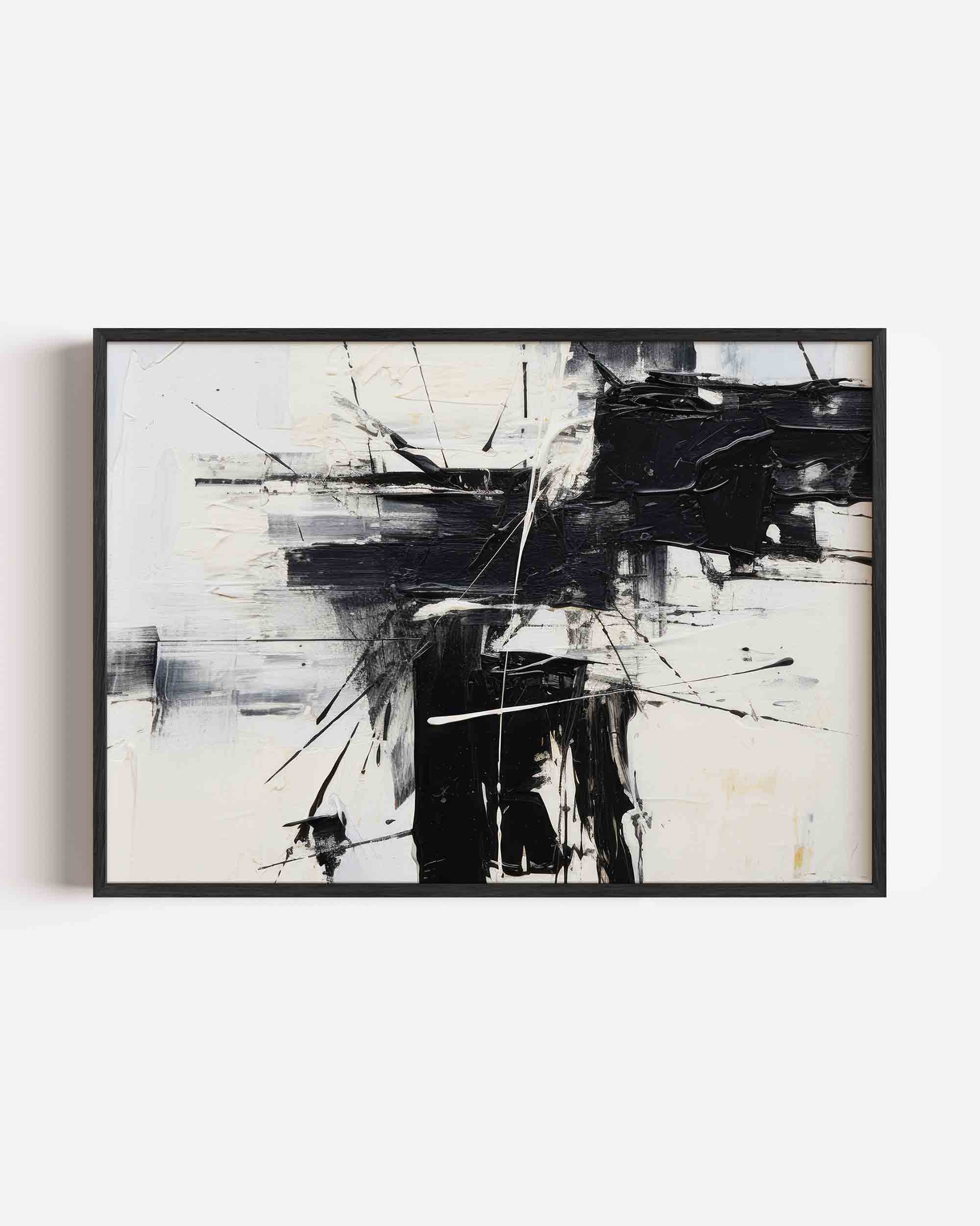 Abstracte zwart wit Poster