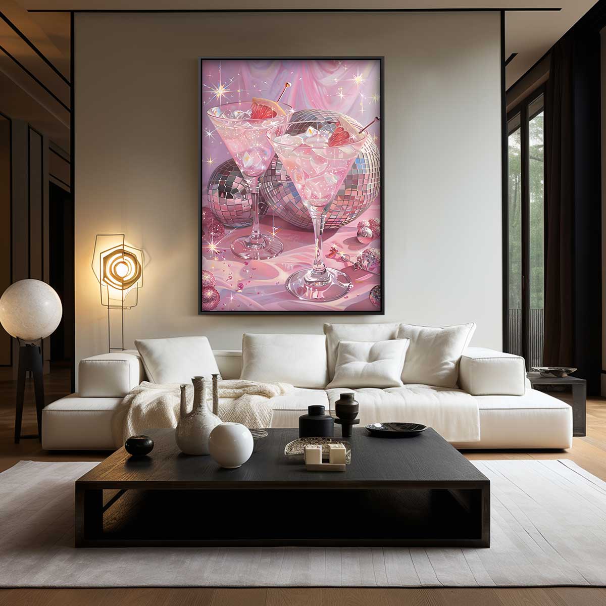 Glamour Cocktail Avond Kunstwerk-canvas-dibond-plexiglas-wanddecoratie-WallArtistic