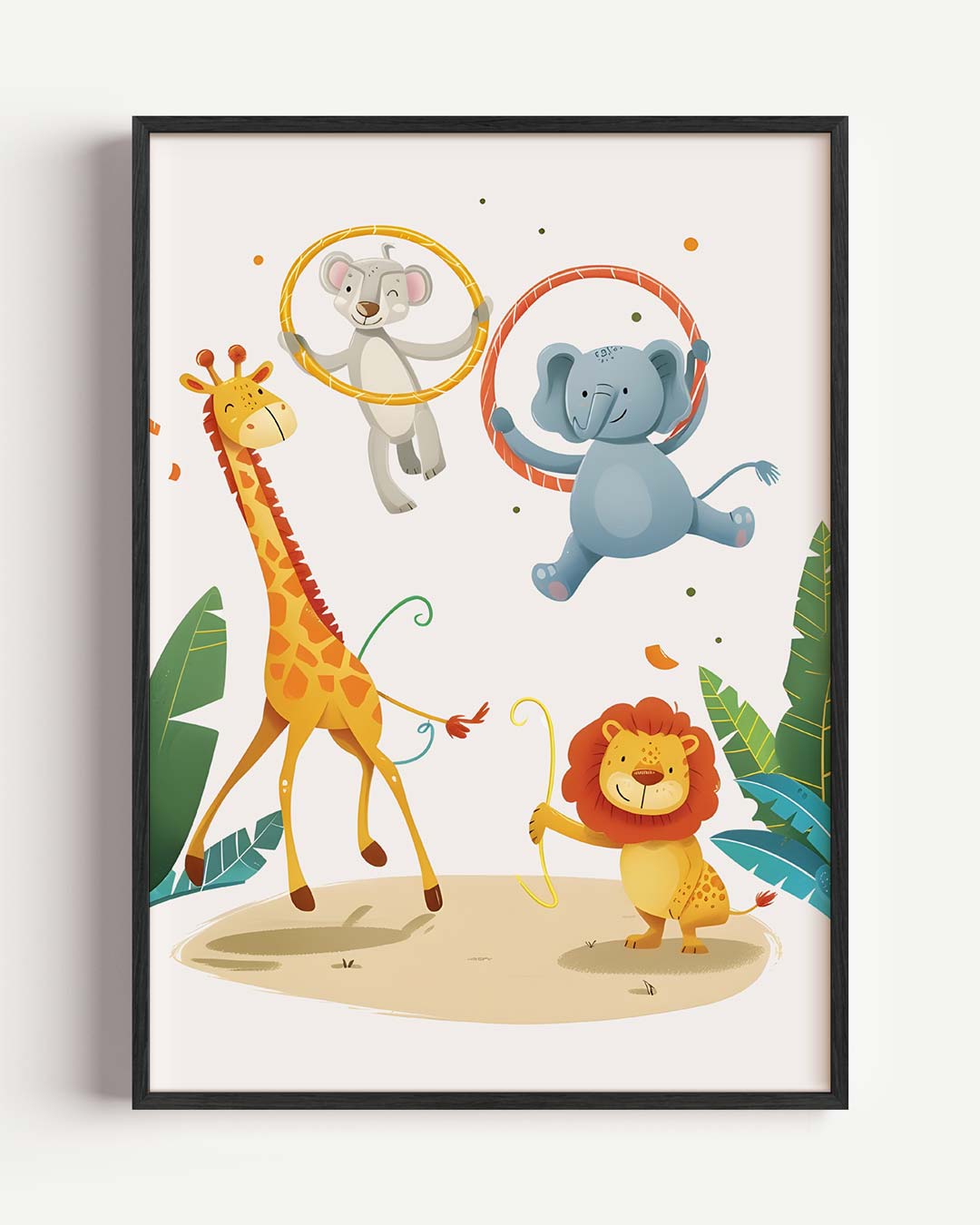 Vrolijke Safari Dieren Poster-WallArtistic