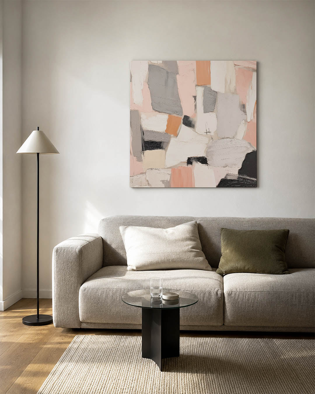 Geometrische kleurencompositie Kunstwerk